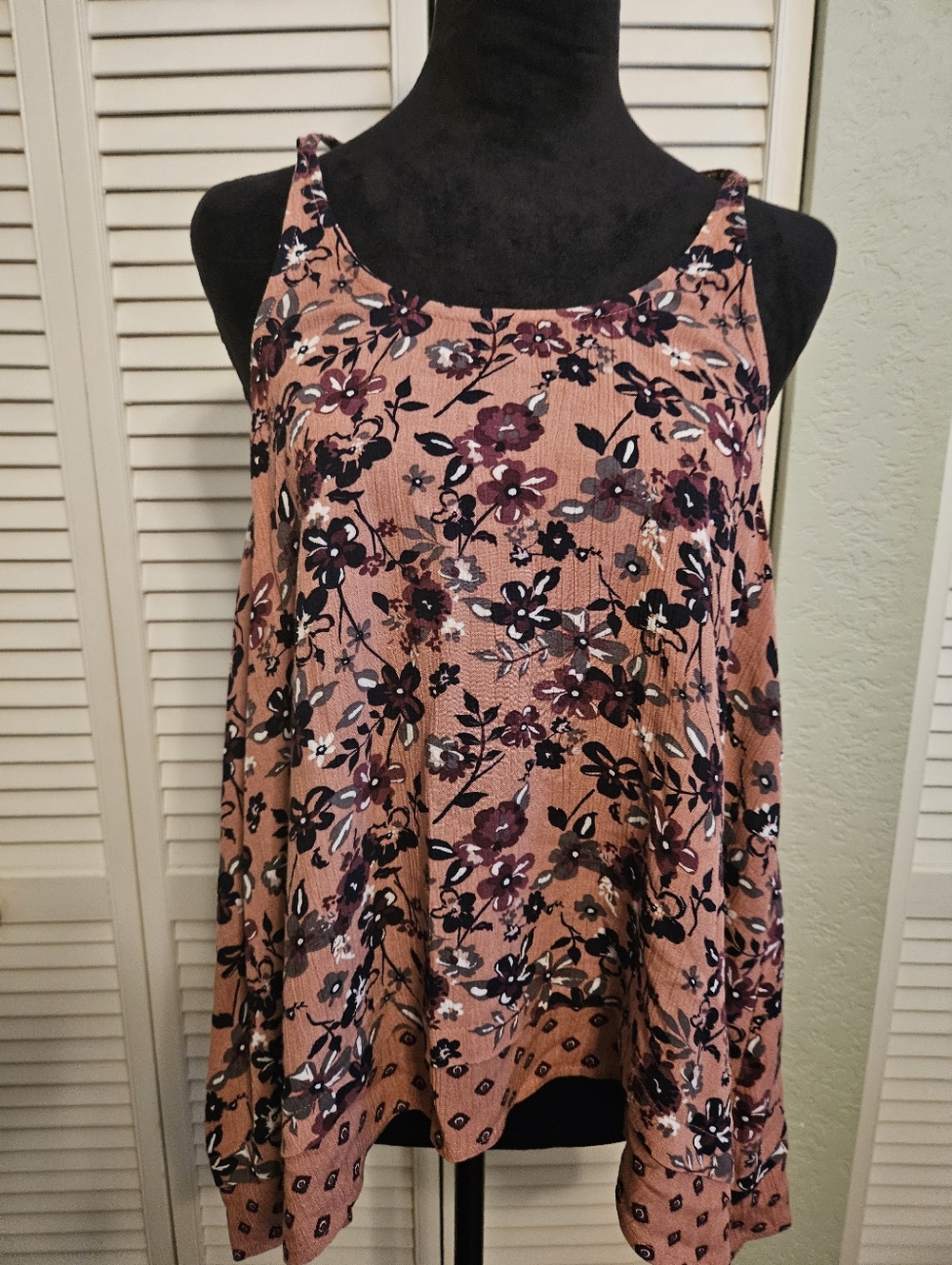 Wallflower Tank Top With Spaghetti Straps.